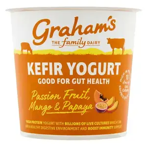Passion Fruit, Mango & Papaya Kefir Yogurt - Graham's