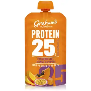 Passion Fruit, Mango & Papaya Fat Free Protein Yogurt Pouch - Graham's
