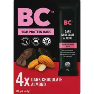 Dark Chocolate Almond Protein Bars - BC Snacks