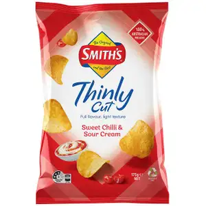 Sweet Chilli & Sour Cream Thinly Cut Chips - Smith's