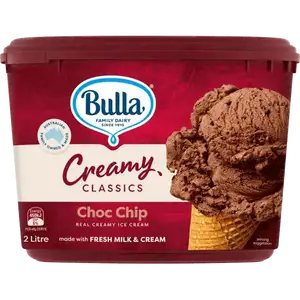 Choc Chip Creamy Ice Cream - Bulla