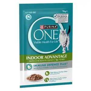 Indoor Advantage with Chicken in Gravy from 1 Year Pouch - Purina ONE