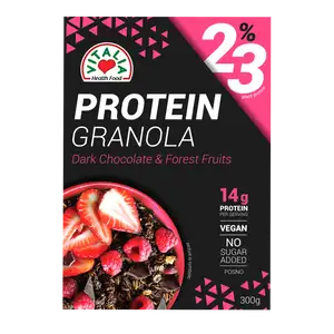 Dark Chocolate & Forest Fruits Protein Granola No Sugar Added - Vitalia