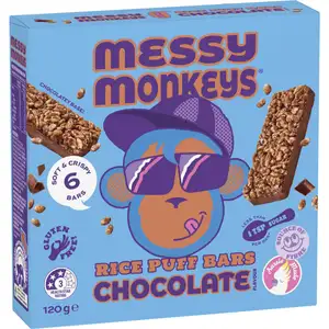 Chocolate Rich Puff Gluten Free Bars - Messy Monkeys