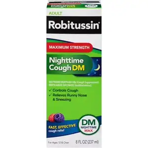 Adult Nighttime Cough DM Max Berry Flavor - Robitussin