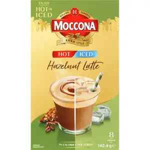 Hot & Ice Hazelnut Latte - Moccona