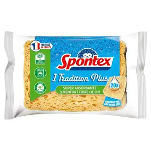 Tradition Plus Flax Fiber Cellulose Sponge - Spontex