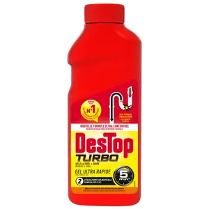 Bleach and Soda Gel Ultra Rapid Drain Cleaner - Destop
