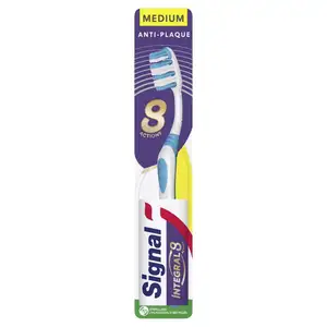 Integral 8 Actions Anti-Plaque Medium Toothbrush - Signal