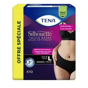 Black Silhouette Plus Low Waist Size L - Tena