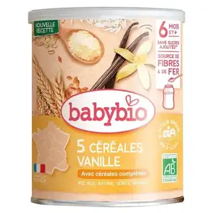 5-Grain Vanilla Cereal from 6 Months - Babybio