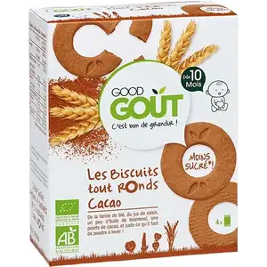 Round Cacao Biscuits from 10 Months - Good Goût