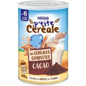 Baby Cereal for 6-36 Months, Wholegrain Cacao - Nestlé