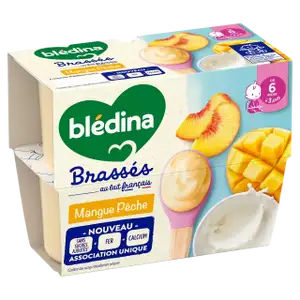 Baby Dessert from 6-36 Months, Mango Peach - Blédina