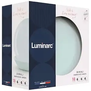 Diwali Paradise Green 18-Piece Kitchen Set - Luminarc