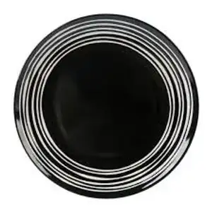 Black Dinner Plate - Geneviève Lethu