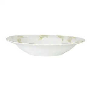 White and Gold Soup Plate - General Mills