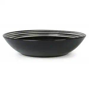 Black Soup Plate - Geneviève Lethu
