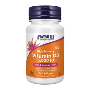 High Potency Vitamin D3 5,000 IU - NOW Foods