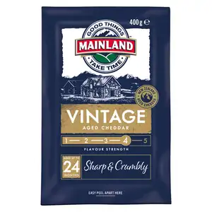 Vintage Sharp & Crumbly Aged Cheddar  - Mainland