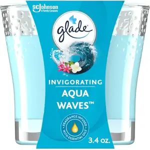 Invigorating Aqua Wave Scent Candle - Glade