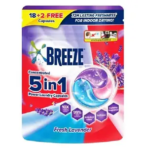 5in1 Power Laundry Capsules Fresh Lavender - Breeze