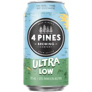 Ultra Low Beer Less Than 0.5% Alc/Vol - 4 Pines Brewing Company