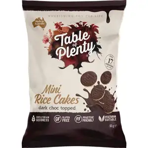Rice Cake Dark Chocolate Topped - Table of Plenty