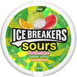 Watermelon Green Apple Tangerine Sours Candy - Ice Breakers