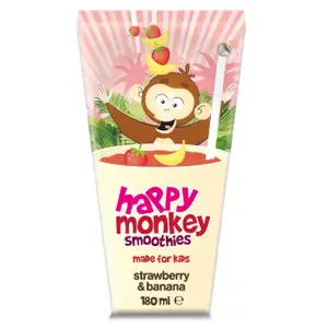 Strawberry & Banana Smoothie - Happy Monkey