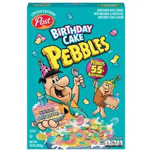 Birthday Cake Pebbles (Sweetened Rice Cereal with Birthday Cake Flavor) - Post