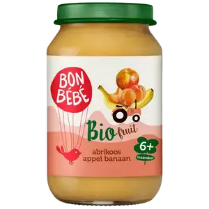 Baby Smooth from 6 Months Plus, Organic Apricot, Apple, Banana - Bonbébé