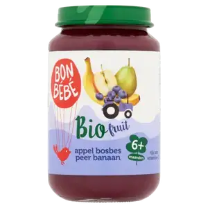 Baby Smooth from 6 Months Plus, Organic Apple, Blueberry, Pear, Banana - Bonbébé