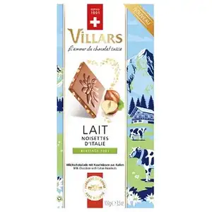 Milk Chocolate with Italian Hazelnuts - Villars 