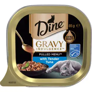 Pulled Menu with Tender Tuna in Gravy - Dine