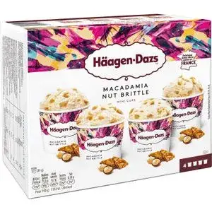 Macadamia Nut Brittle Mini Cups Ice Cream - Häagen-Dazs