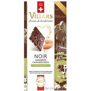 Dark Chocolate with Caramelised Almonds - Villars 