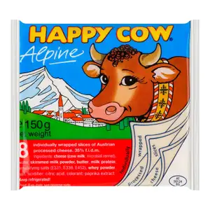 Alpine Processed Cheese Slices - Happy Cow