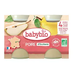 Dairy Free Pear Smoothie No Sugar Added from 4 Months - Babybio