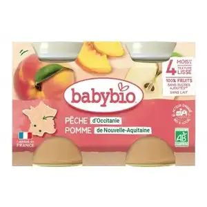 Dairy Free Peach Apple Smoothie No Sugar Added from 4 Months - Babybio