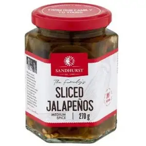 Medium Spice Sliced Jalapeños - Sandhurst
