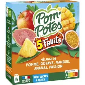 5 Yellow Fruits Compote No Sugar Added - Pom'Potes
