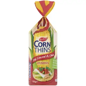 Soy Linseed & Chia Corn Thins - Real Foods