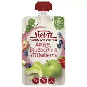 Apple, Blueberry & Strawberry Puree for 8 Months Plus - Heinz