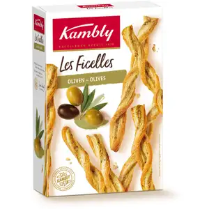 Ficelles with Black and Green Olive - Kambly