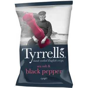 Sea Salt & Black Pepper Potato Crisps - Tyrrell's