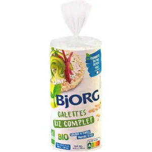 Organic Wholegrain Rice Cakes. - Bjorg