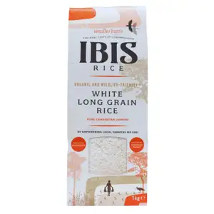 Organic White Long Grain Rice 1Kg - Ibis Rice
