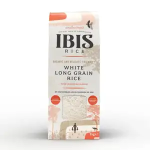 Organic White Long Grain Rice 1Kg - Ibis Rice