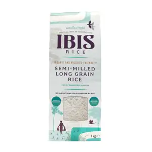 Organic Semi-Milled Long Grain Rice 1Kg - Ibis Rice